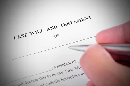 Person signing a will